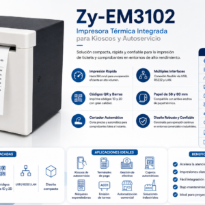 Impresora Térmica Integrada Zywell Zy-EM3102 para Kioscos y Autoservicio