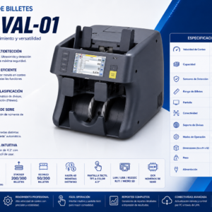 Valoradora de billetes profesional PMX-VAL-01