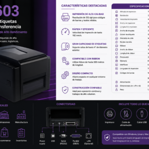 Impresora de Etiquetas Zywell ZY-4603